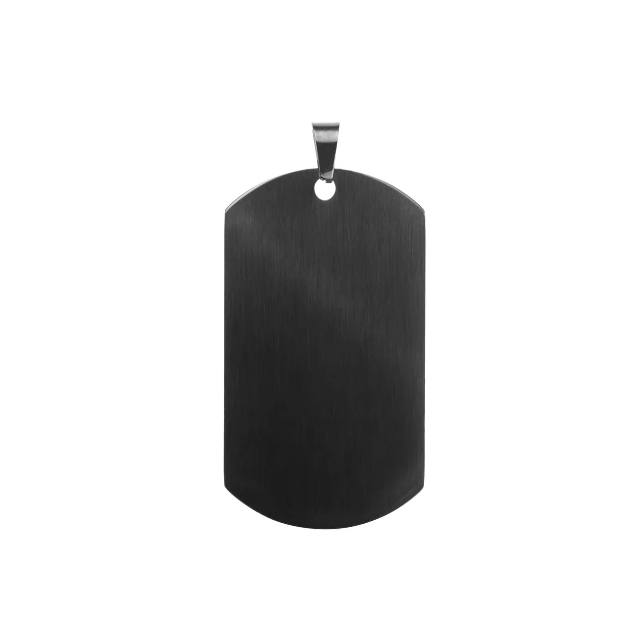 Black Stainless Steel Military Pendant