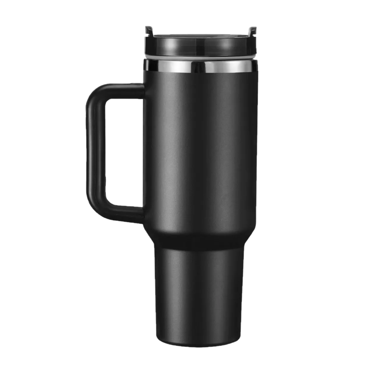 40oz(1183ml) Black to Silver Tumbler with Removable Handle