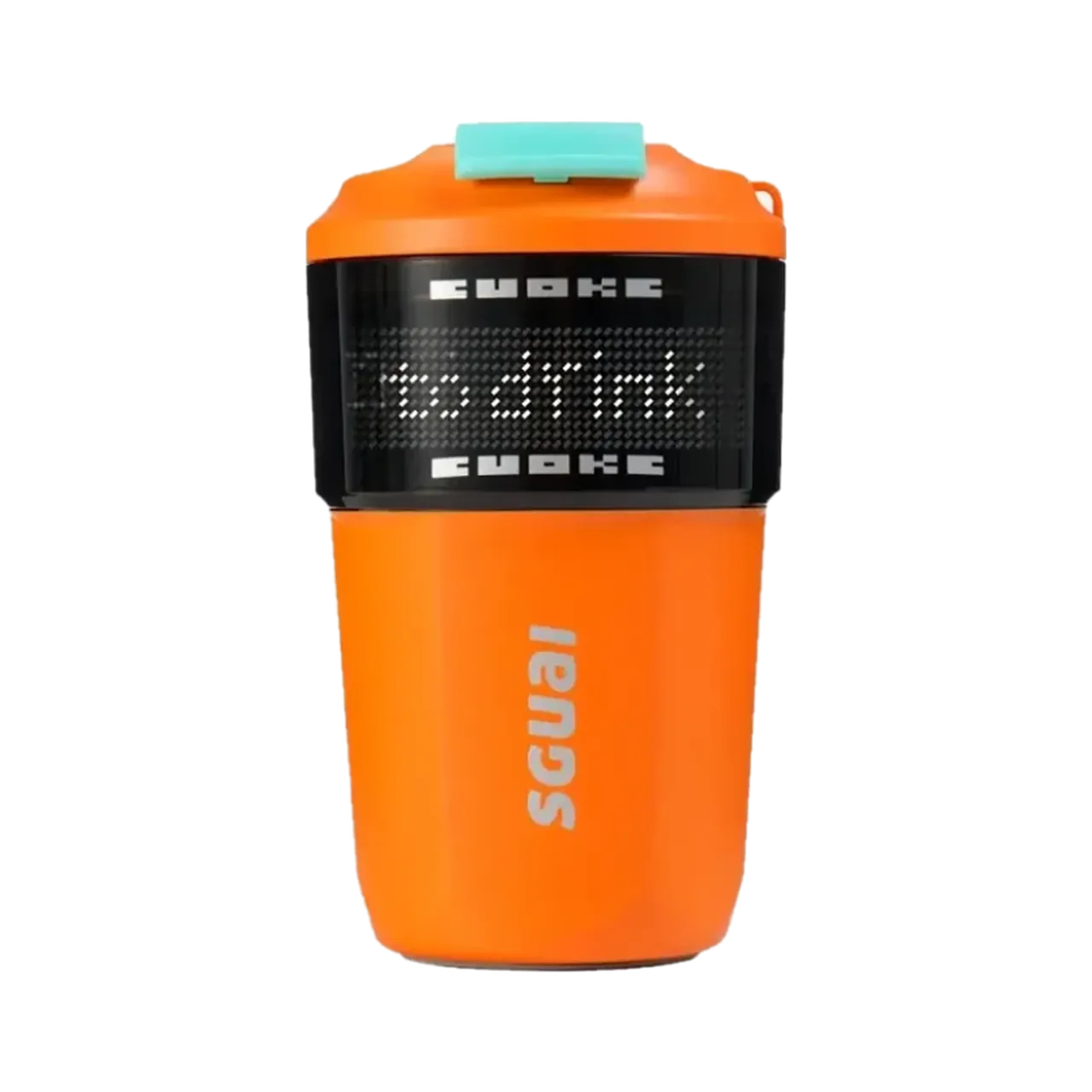 Custom Smart Reusable Insulated Iced Coffee Cup (Orange)