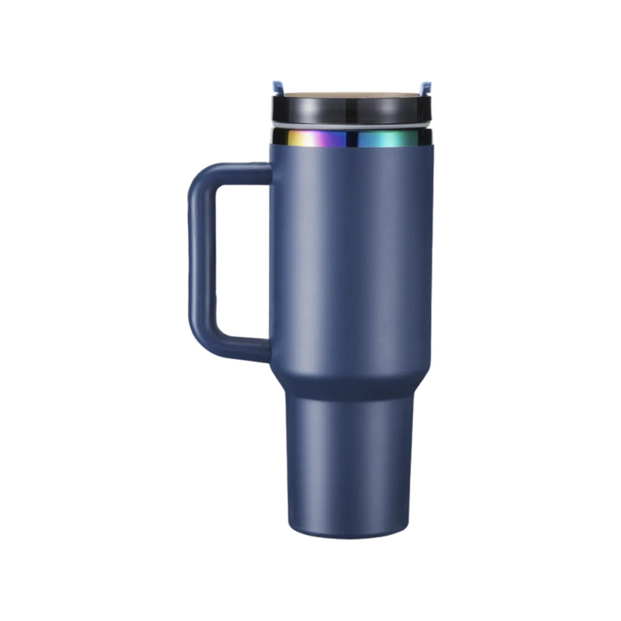 40oz(1183ml) Navy to Iridescent Tumbler with Removable Handle