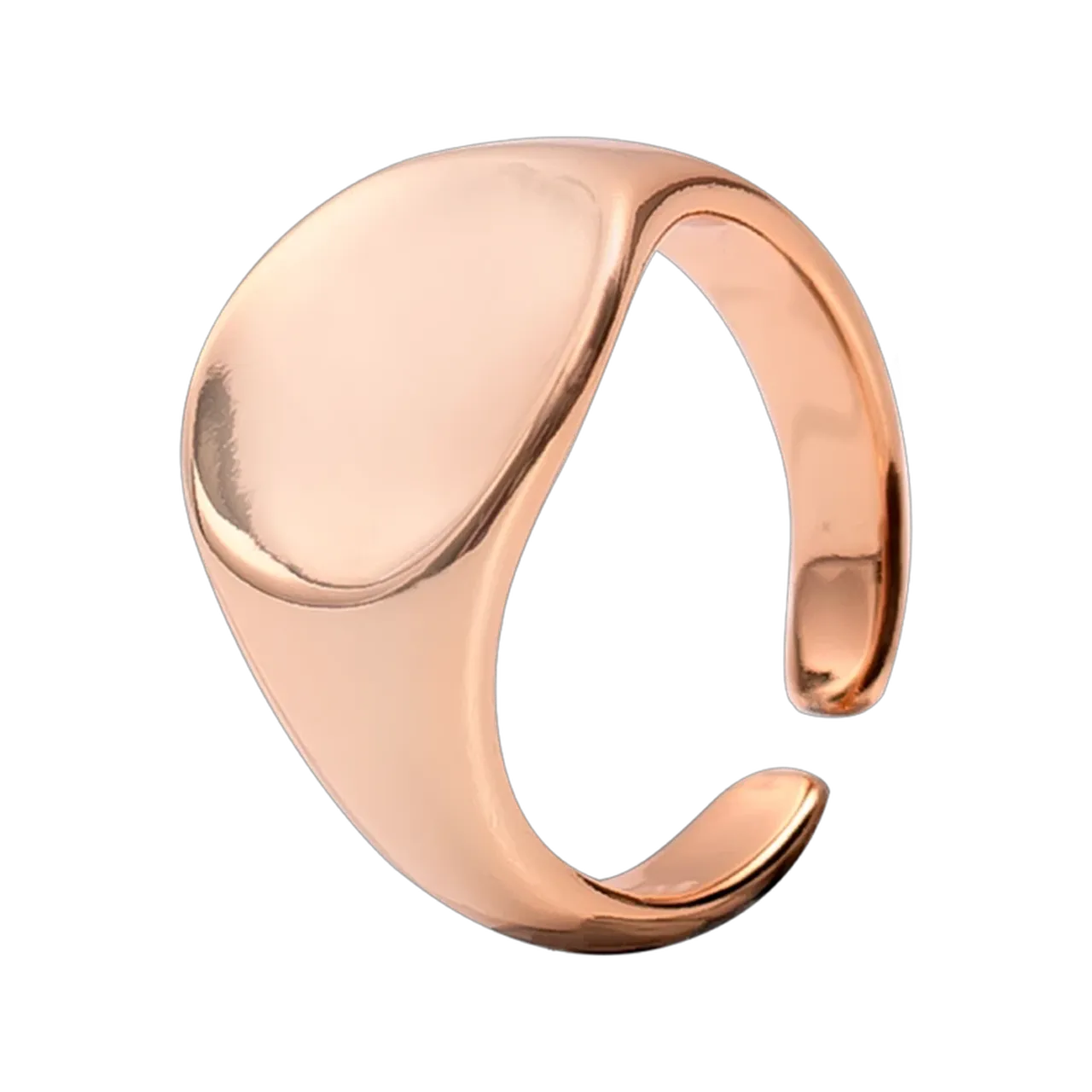 Rose Gold Open Adjustable Signet Ring