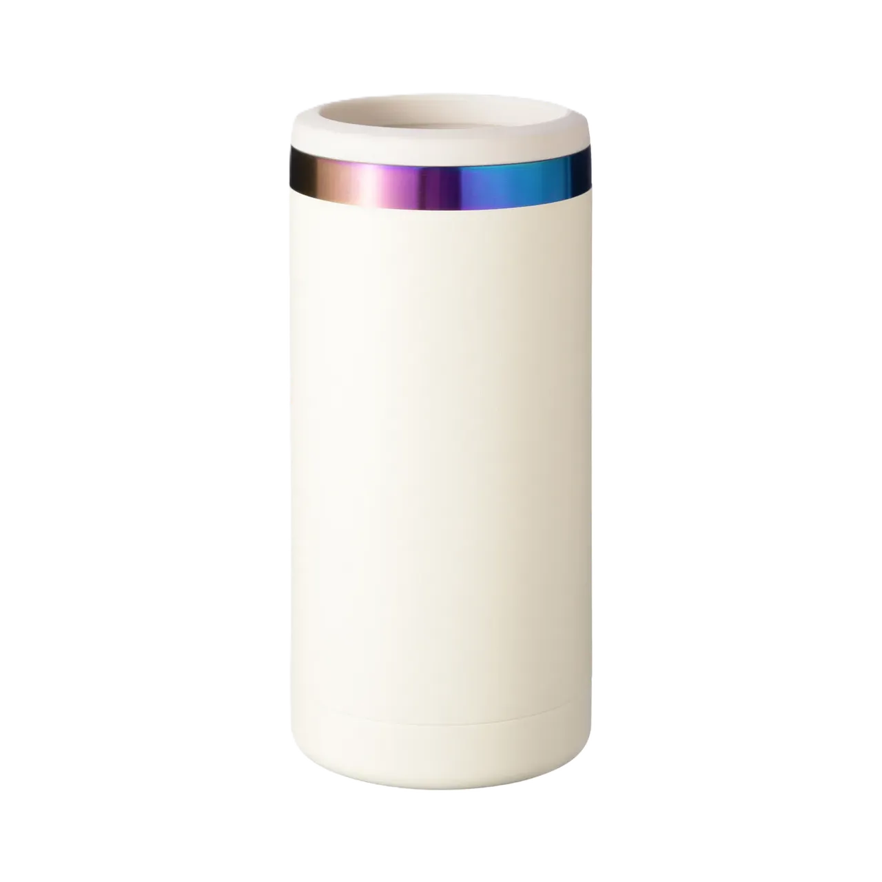 12oz(355ml) White to Iridescent Slim Can Cooler