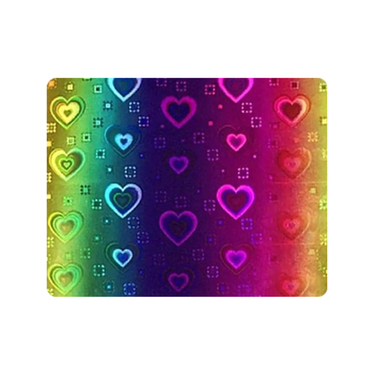Self-adhesive Vinyl Holographic Rainbow Heart
