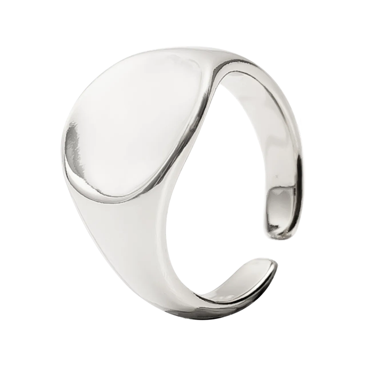 Open Adjustable Signet Ring_Silver