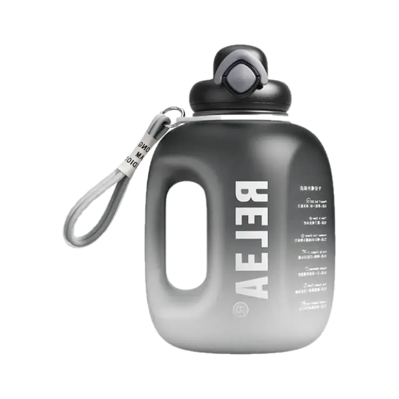 Large Capacity Sports Water Bottle (Black)