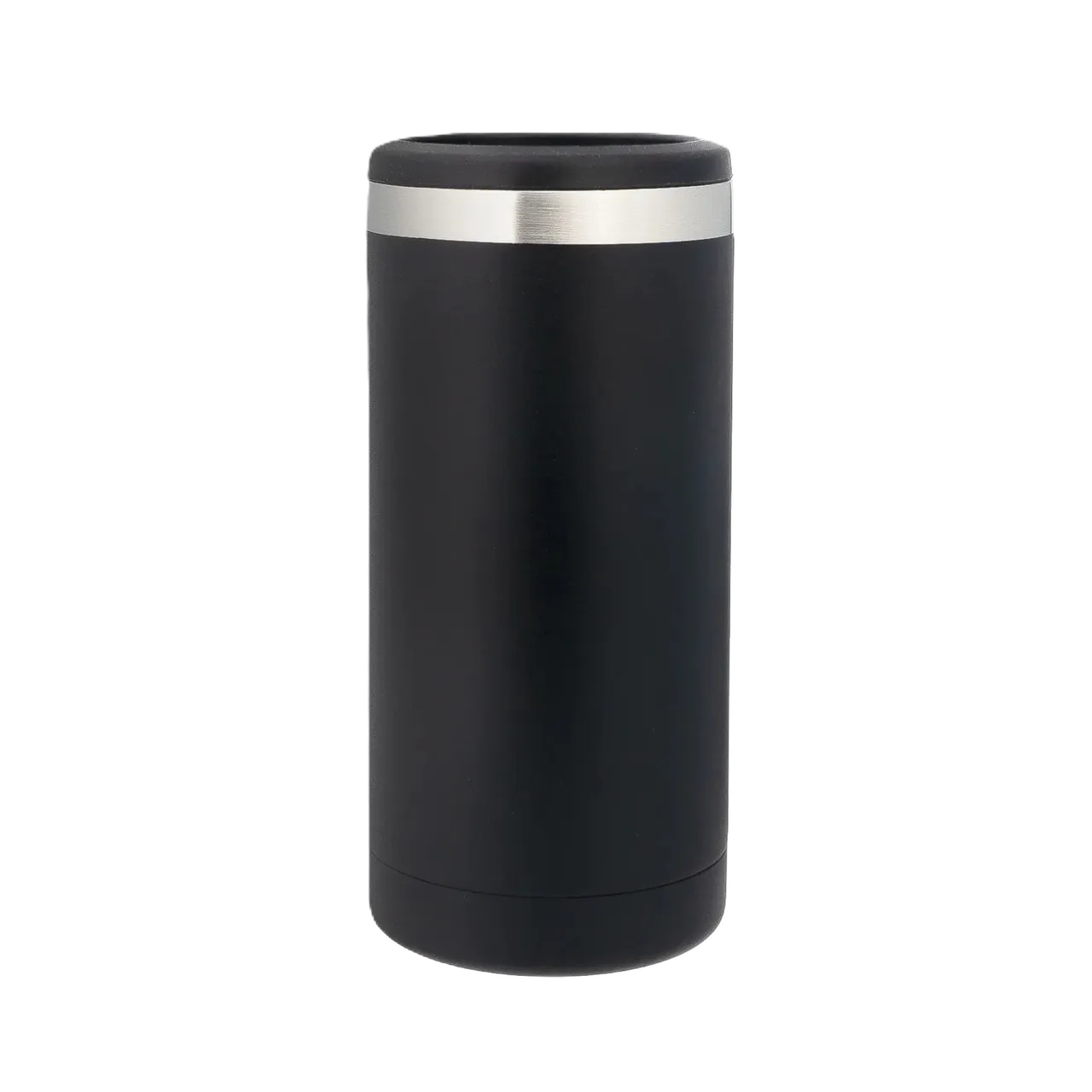 12oz(355ml) Black to Silver Slim Can Cooler