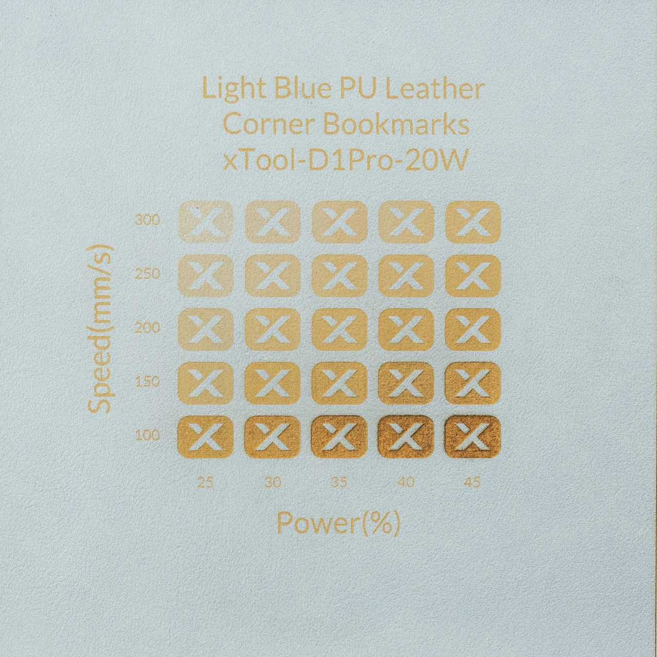 PU Leather Corner Bookmarks_Fan Light Blue test grid