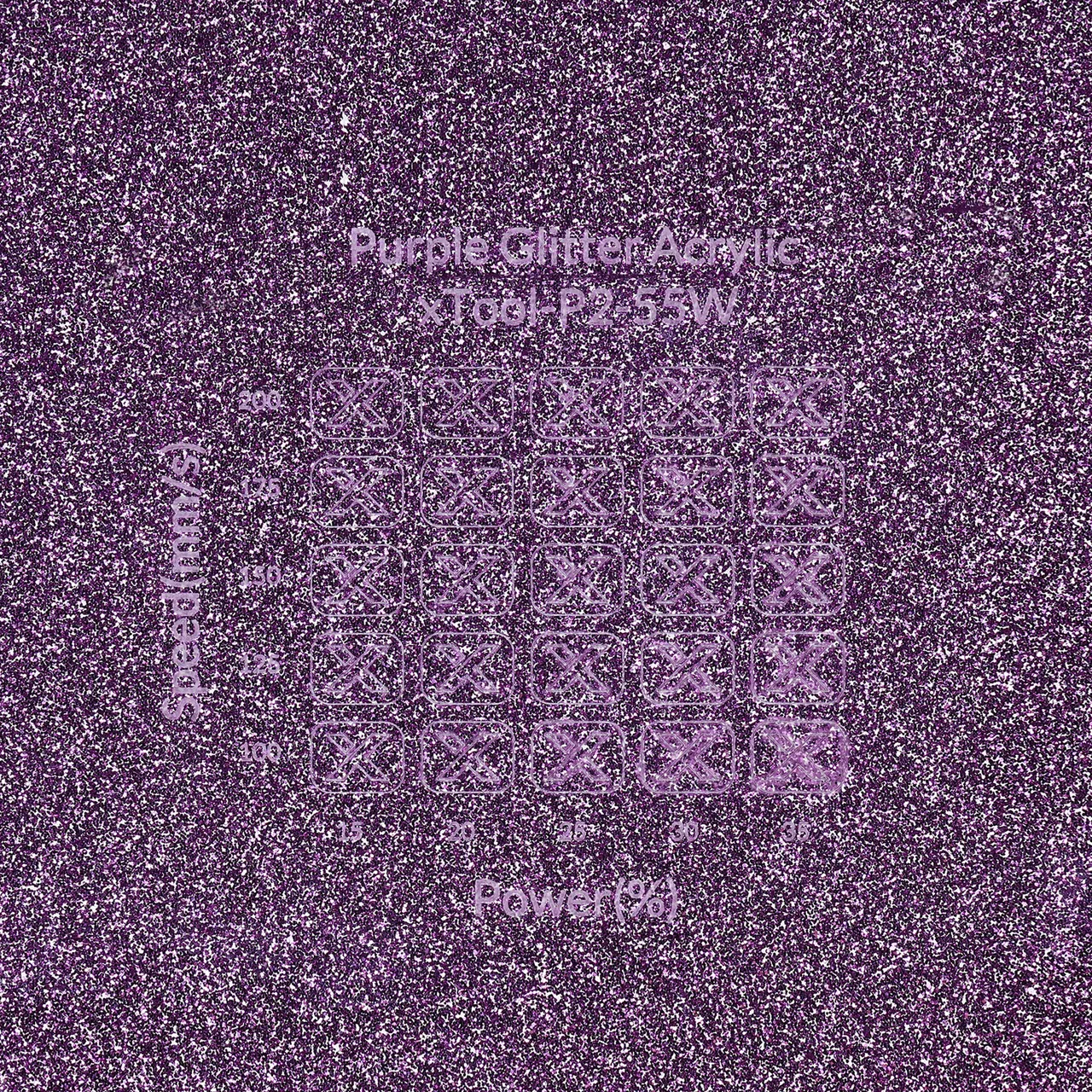 1/8"(3mm) Purple Glitter Acrylic test grid