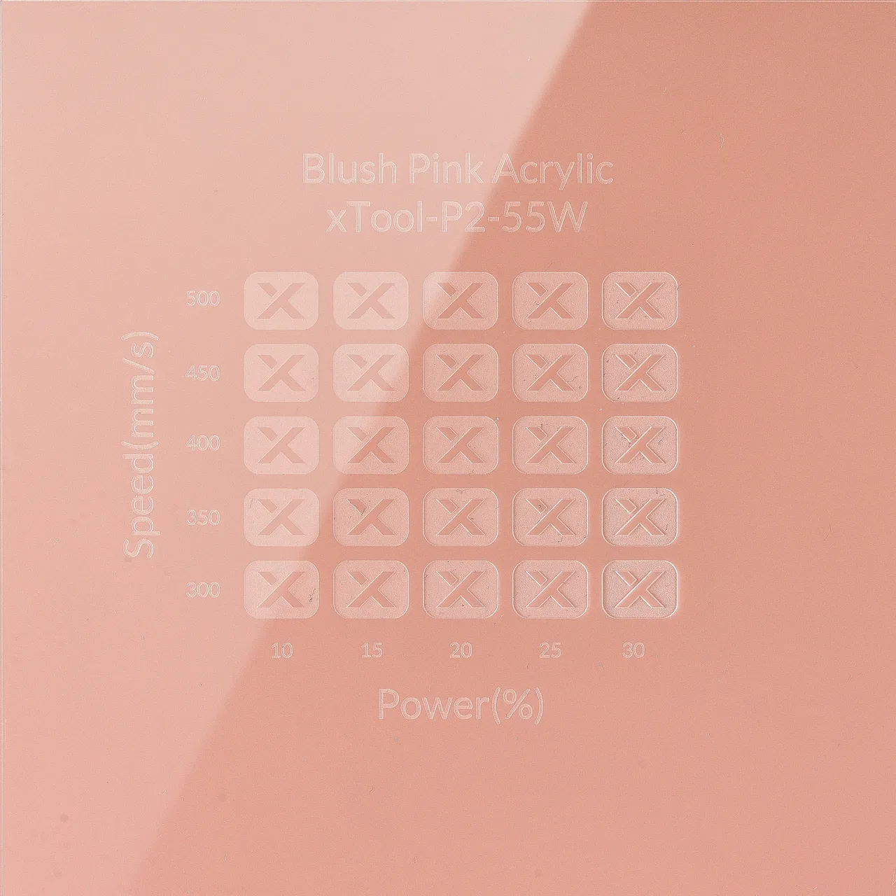 1/8"(3mm) Blush Pink Acrylic test grid