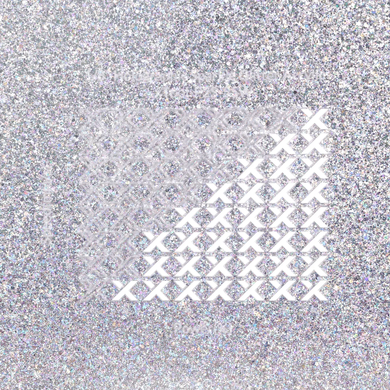 1/8"(3mm) Holographic Sparkle Glitter Acrylic test grid