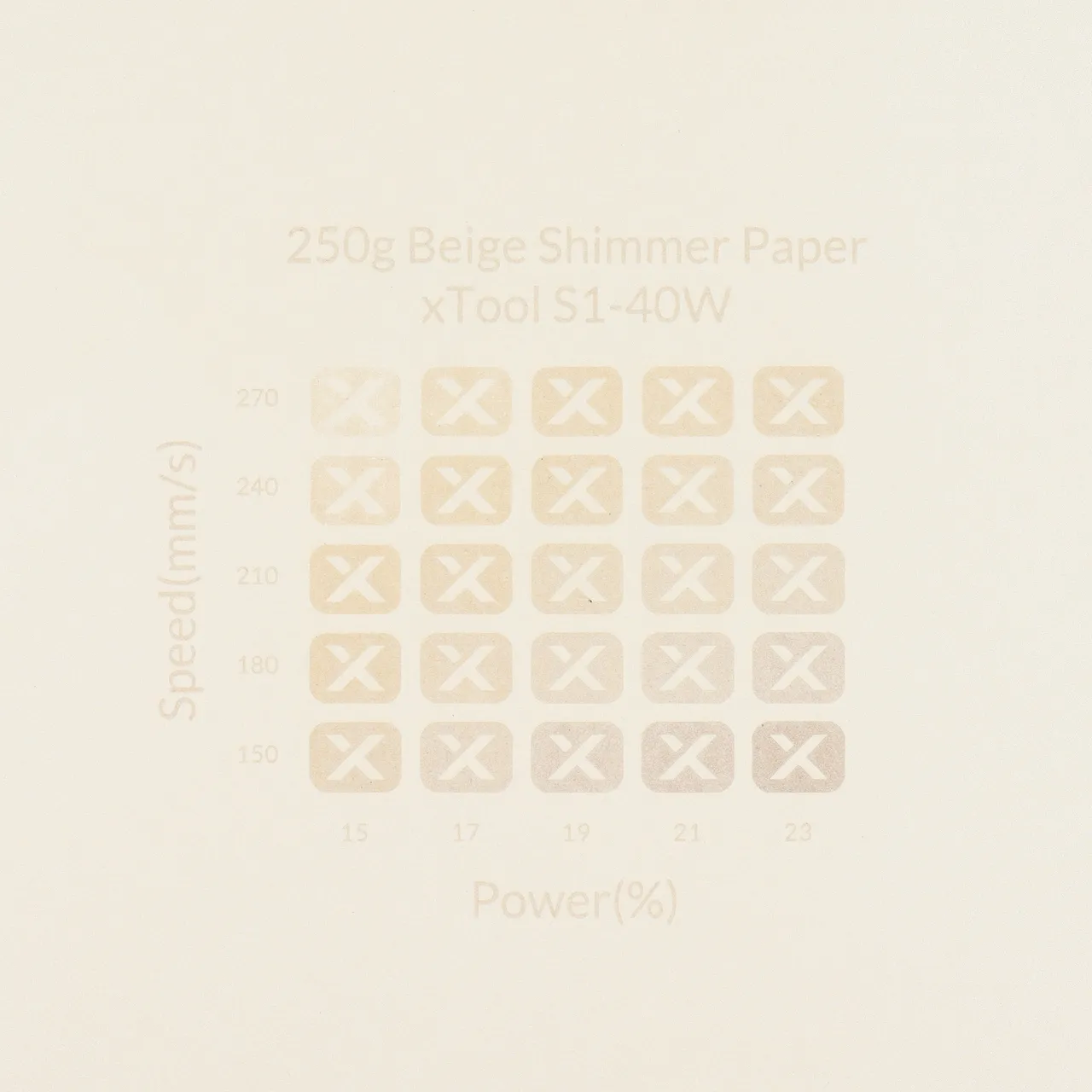Beige Shimmer Paper-7oz(250g) test grid