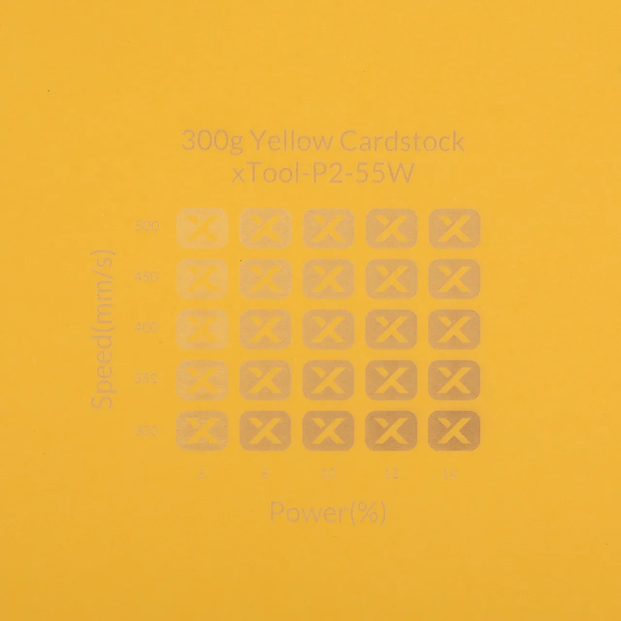 Yellow Cardstock-9oz(300g) test grid