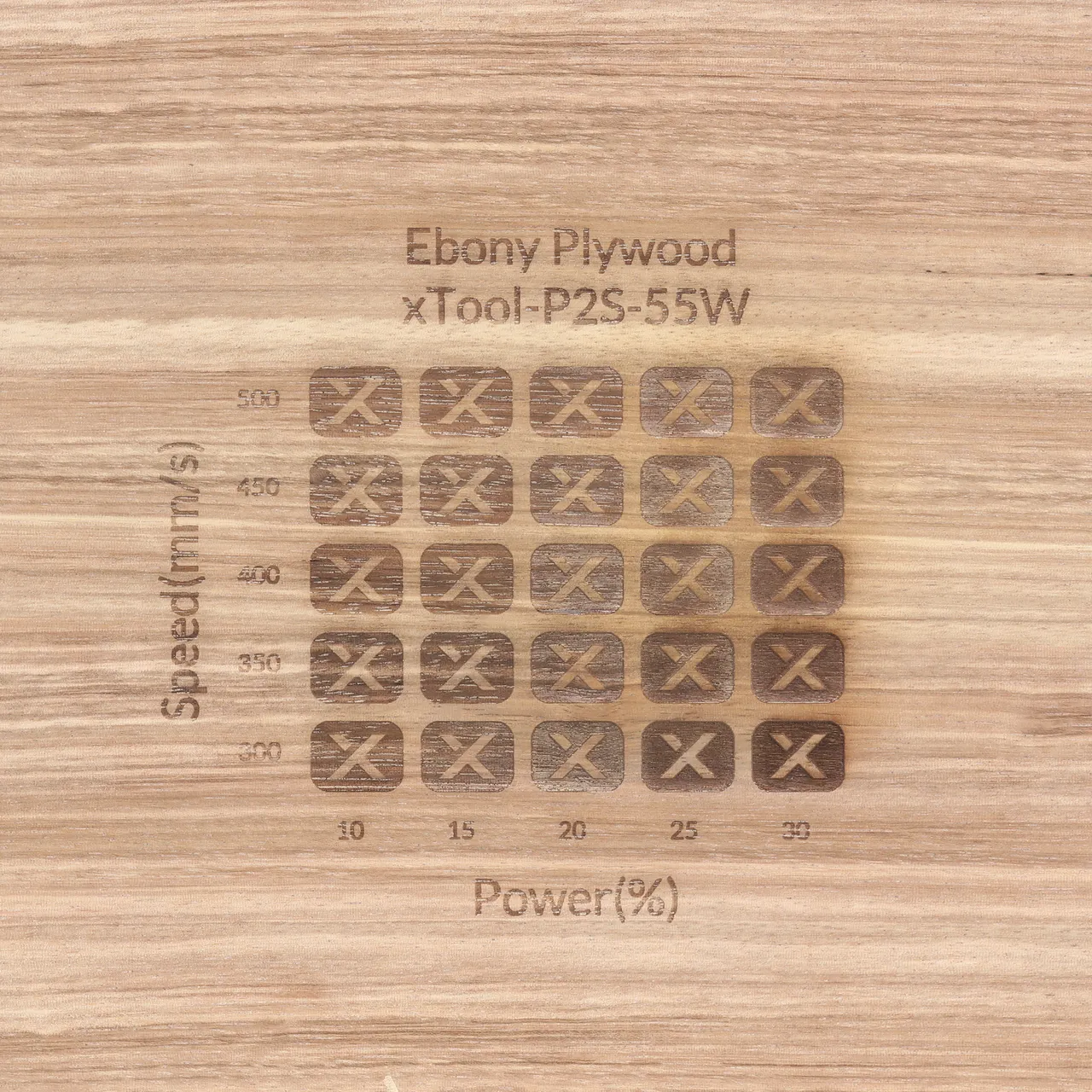1/8"(3mm) Ebony Plywood test grid