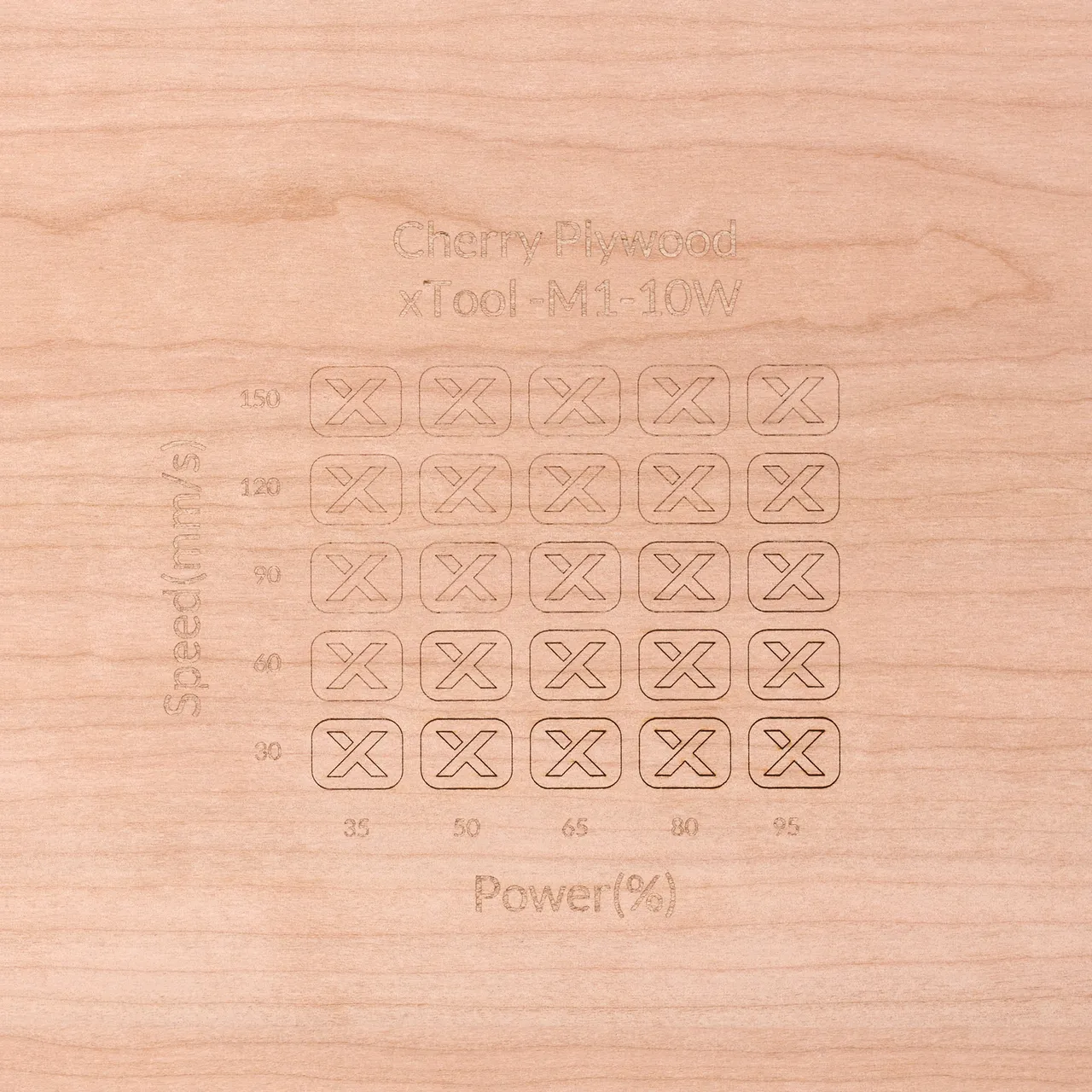 1/2"(12mm) Cherry Plywood test grid