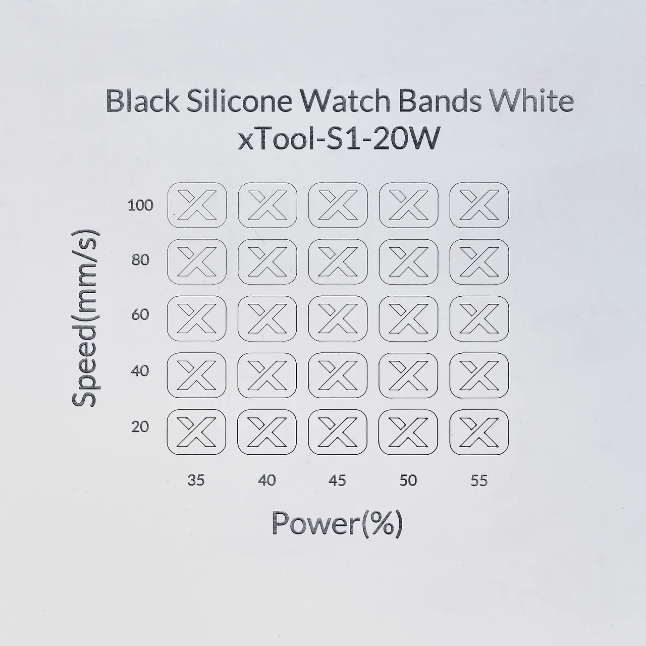 White to Black Silicone test grid