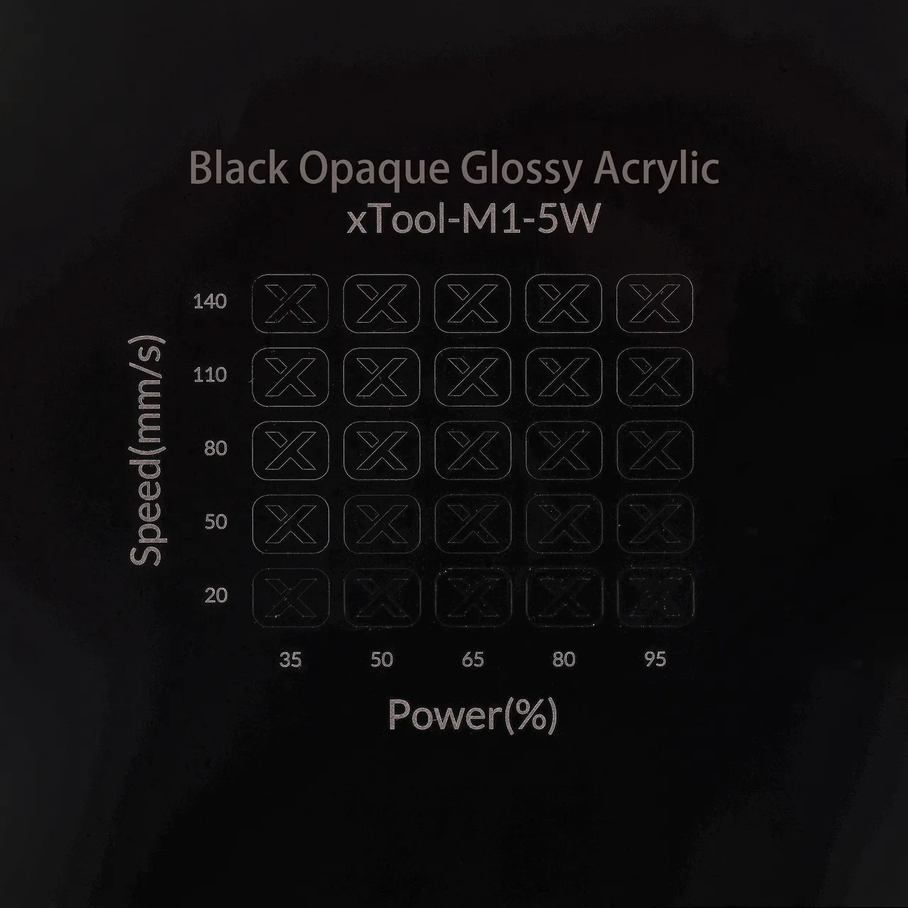 25/32"(20mm) Black Acrylic test grid