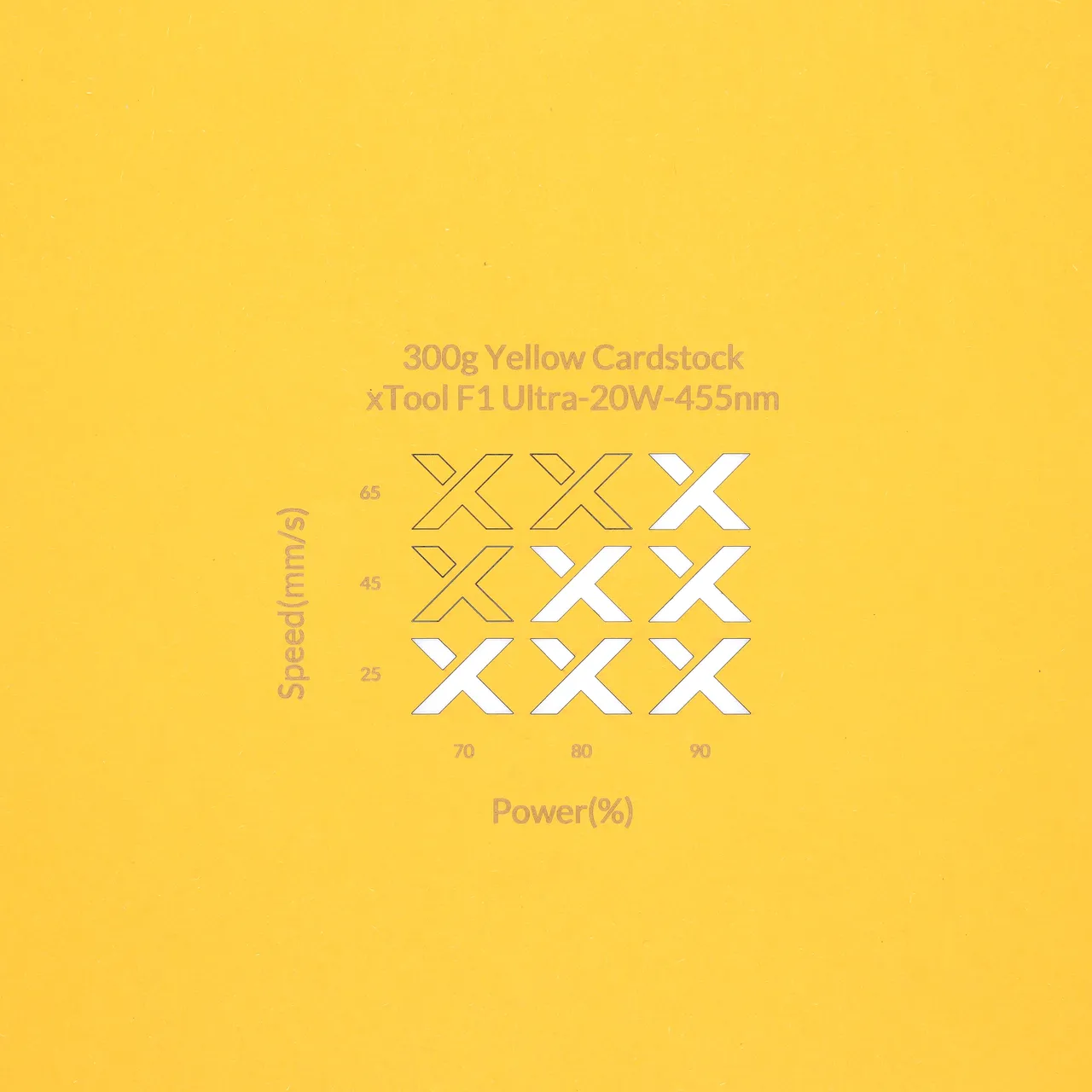 Yellow Cardstock-9oz(300g) test grid