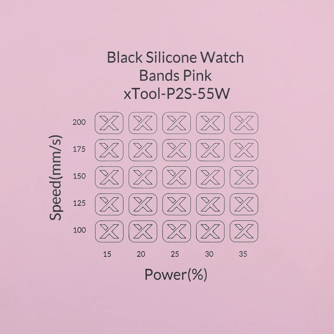 Black Silicone Watch Bands Pink test grid