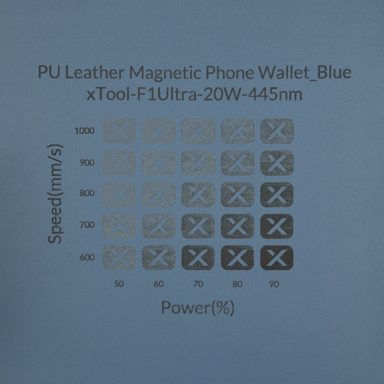 Blue PU Leather Magnetic Phone Wallet test grid