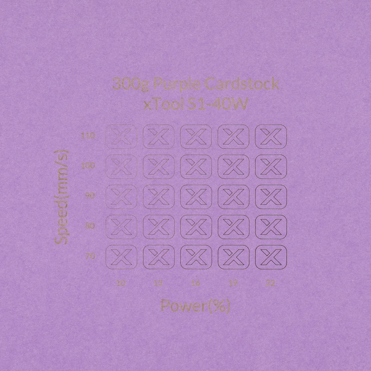 Purple Cardstock-9oz(300g) test grid
