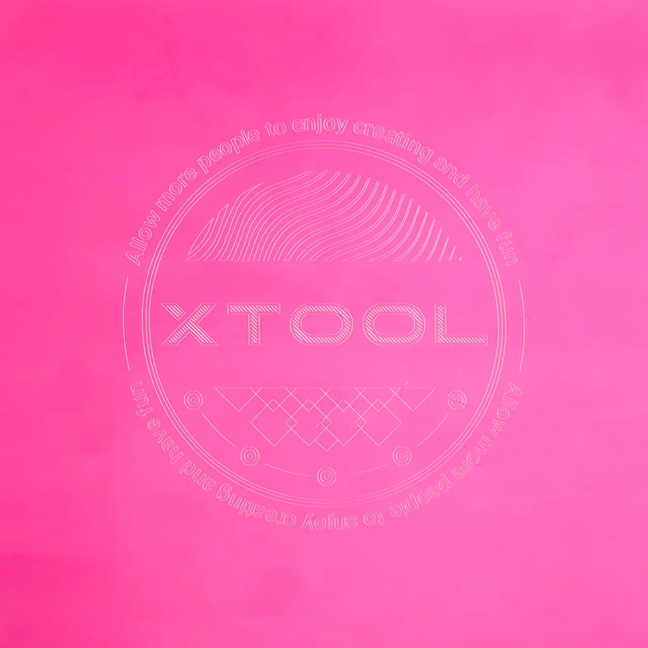 Pink Anodized Aluminum Bone Dog Tag test grid