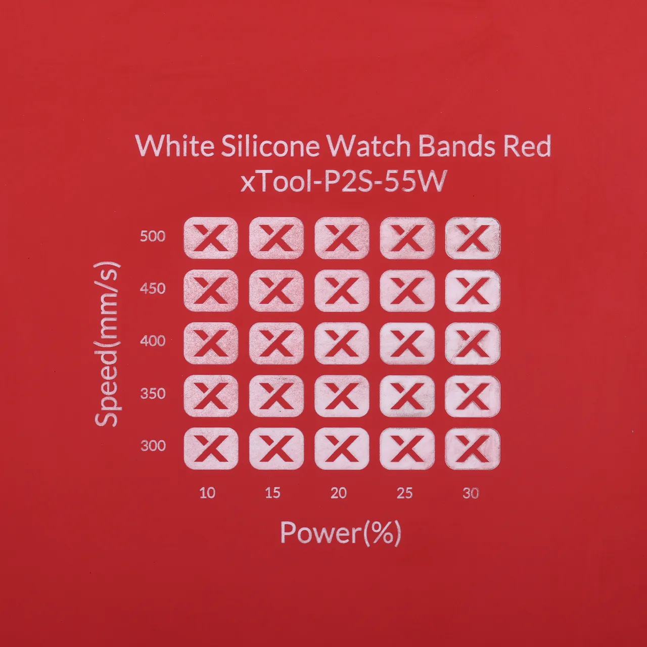 Red to White Silicone test grid