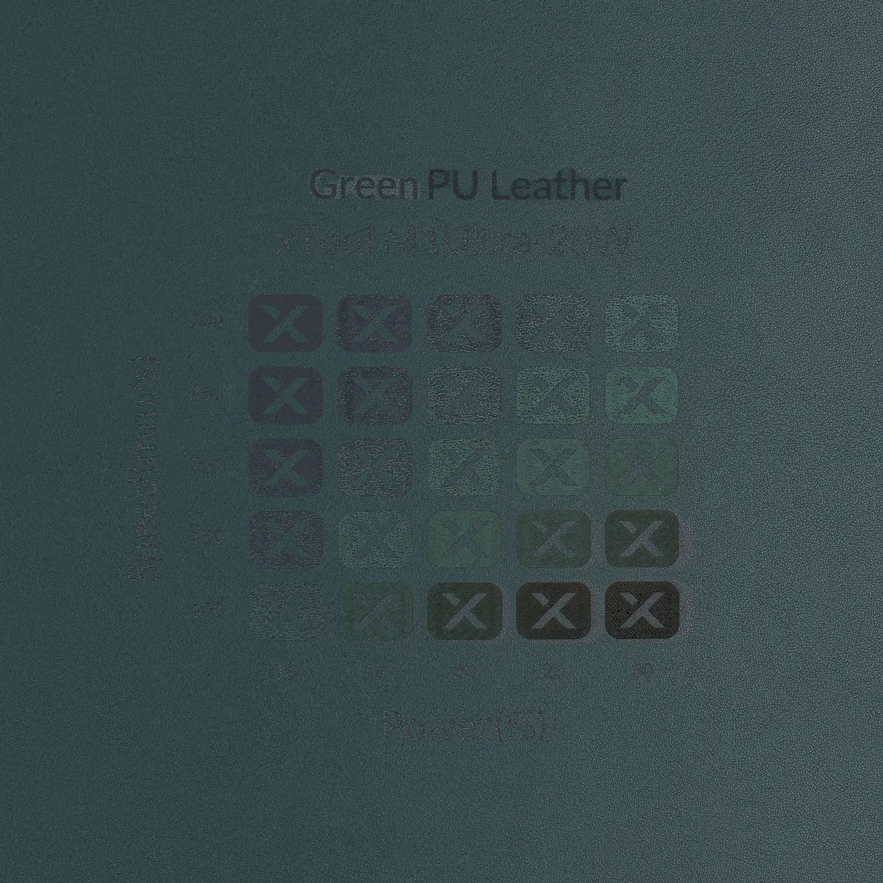 Green PU Leather test grid