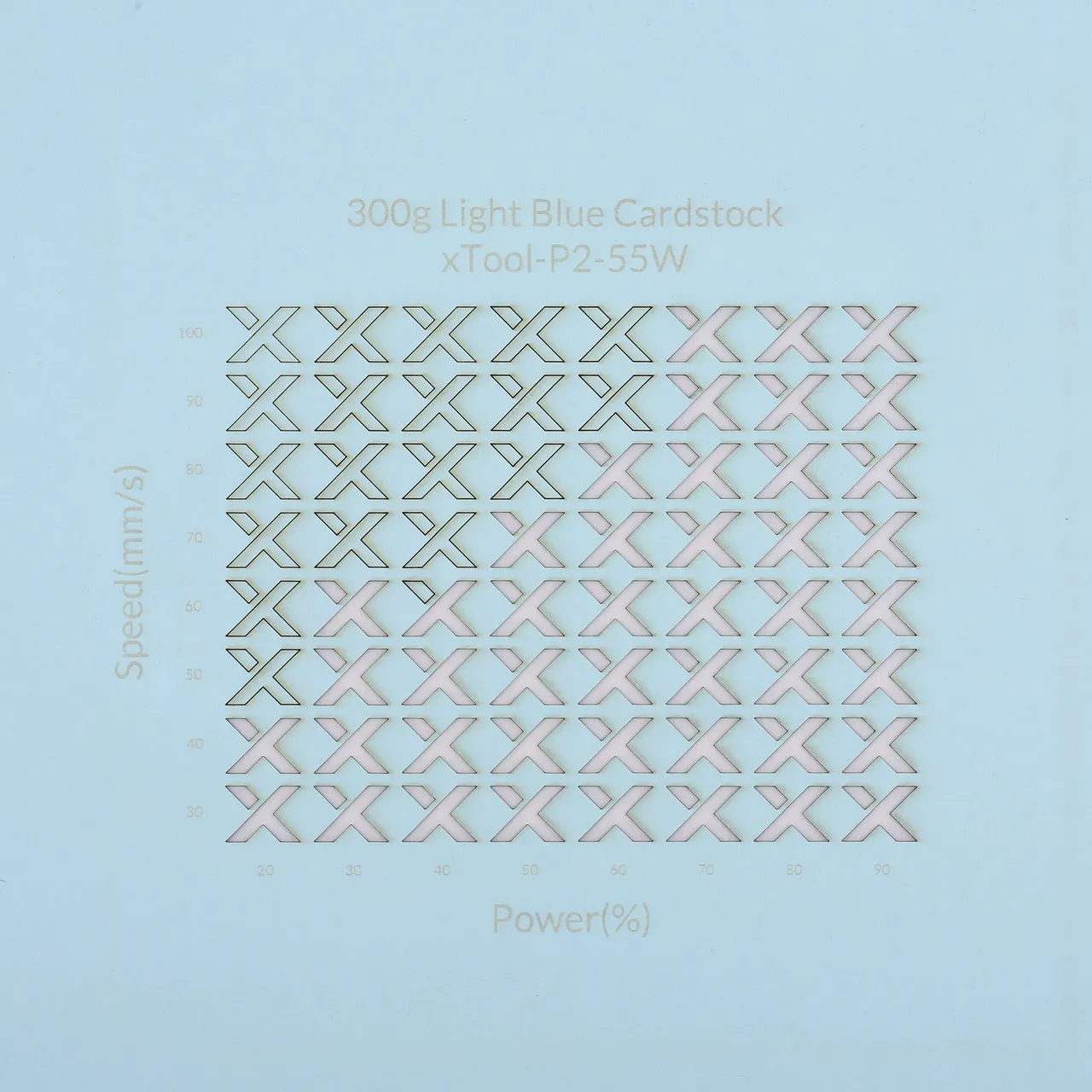 Light Blue Cardstock-9oz(300g) test grid