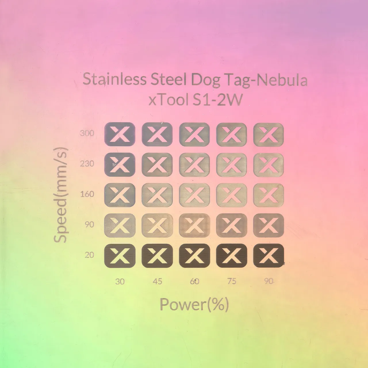 Nebula Plated 304 Stainless Steel test grid
