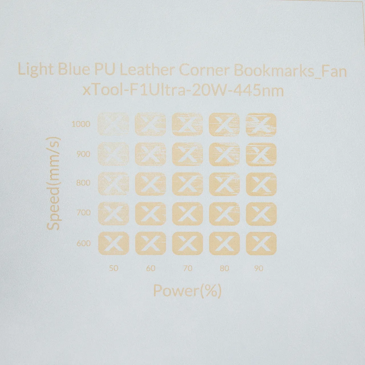 PU Leather Corner Bookmarks_Fan Light Blue test grid