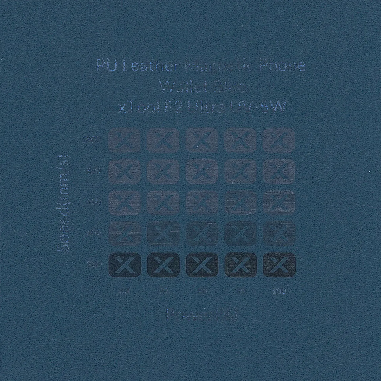 Blue PU Leather Magnetic Phone Wallet test grid