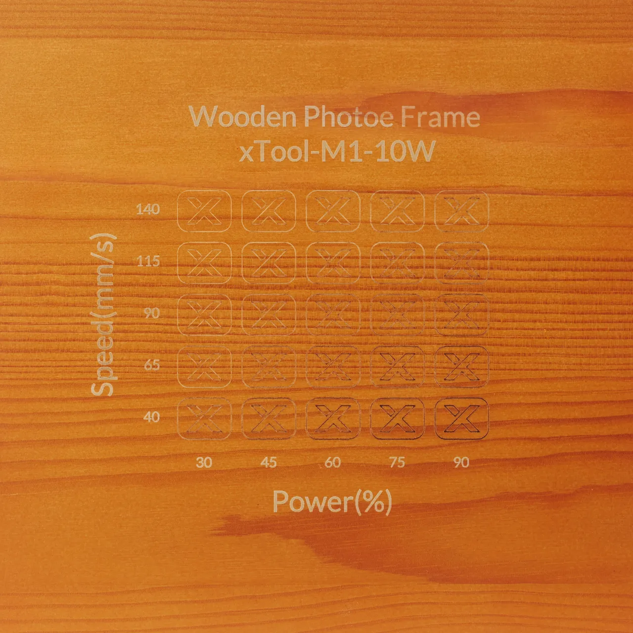 Wood Color Painted Pine Wood test grid