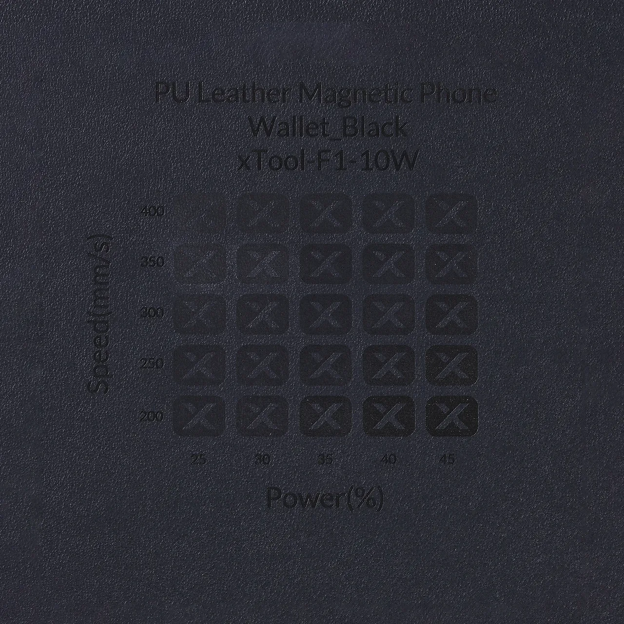 Black PU Leather test grid
