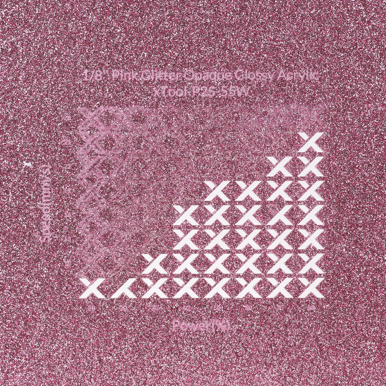 1/8"(3mm) Pink Glitter Acrylic test grid