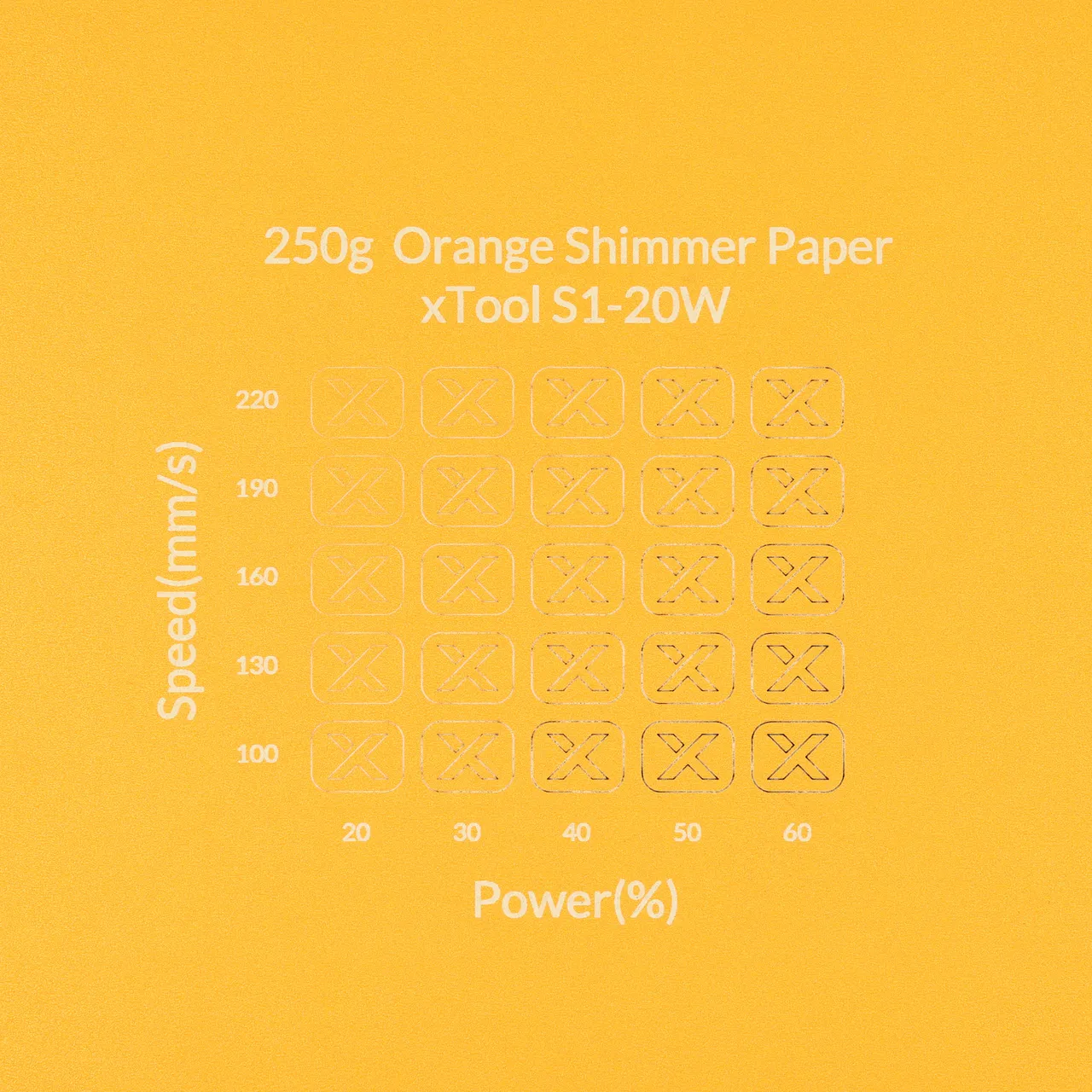 Orange Shimmer Paper-7oz(250g) test grid