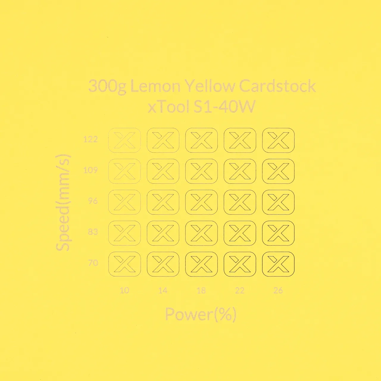 Lemon Yellow Cardstock-9oz(300g) test grid