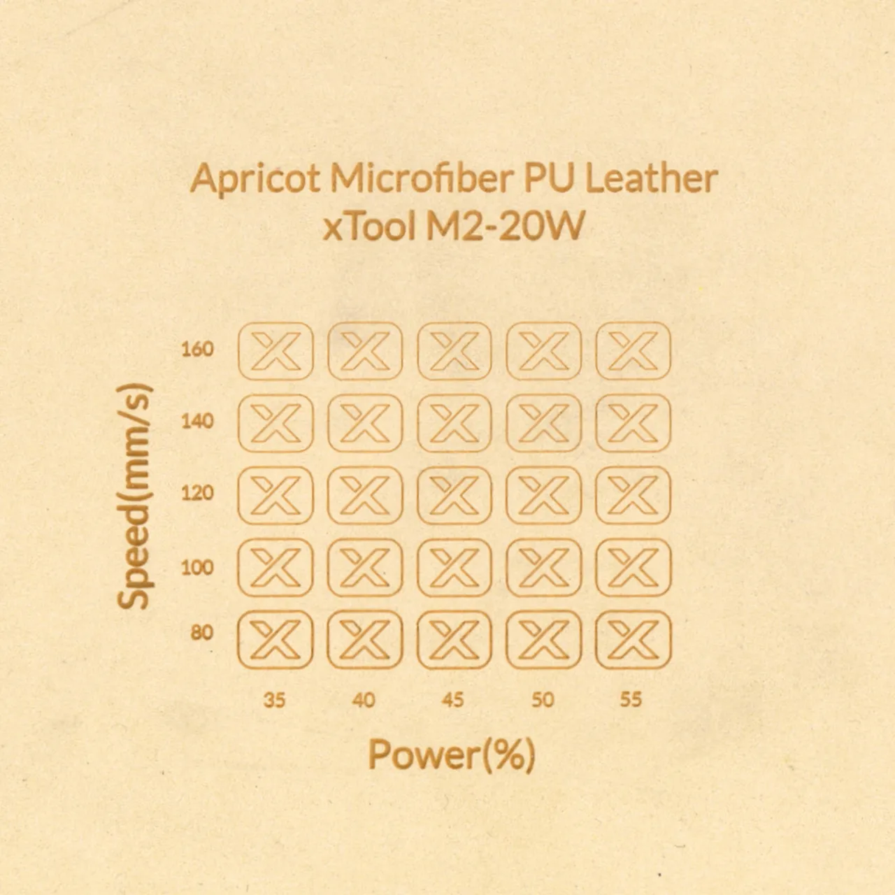 Apricot Microfiber PU Leather test grid