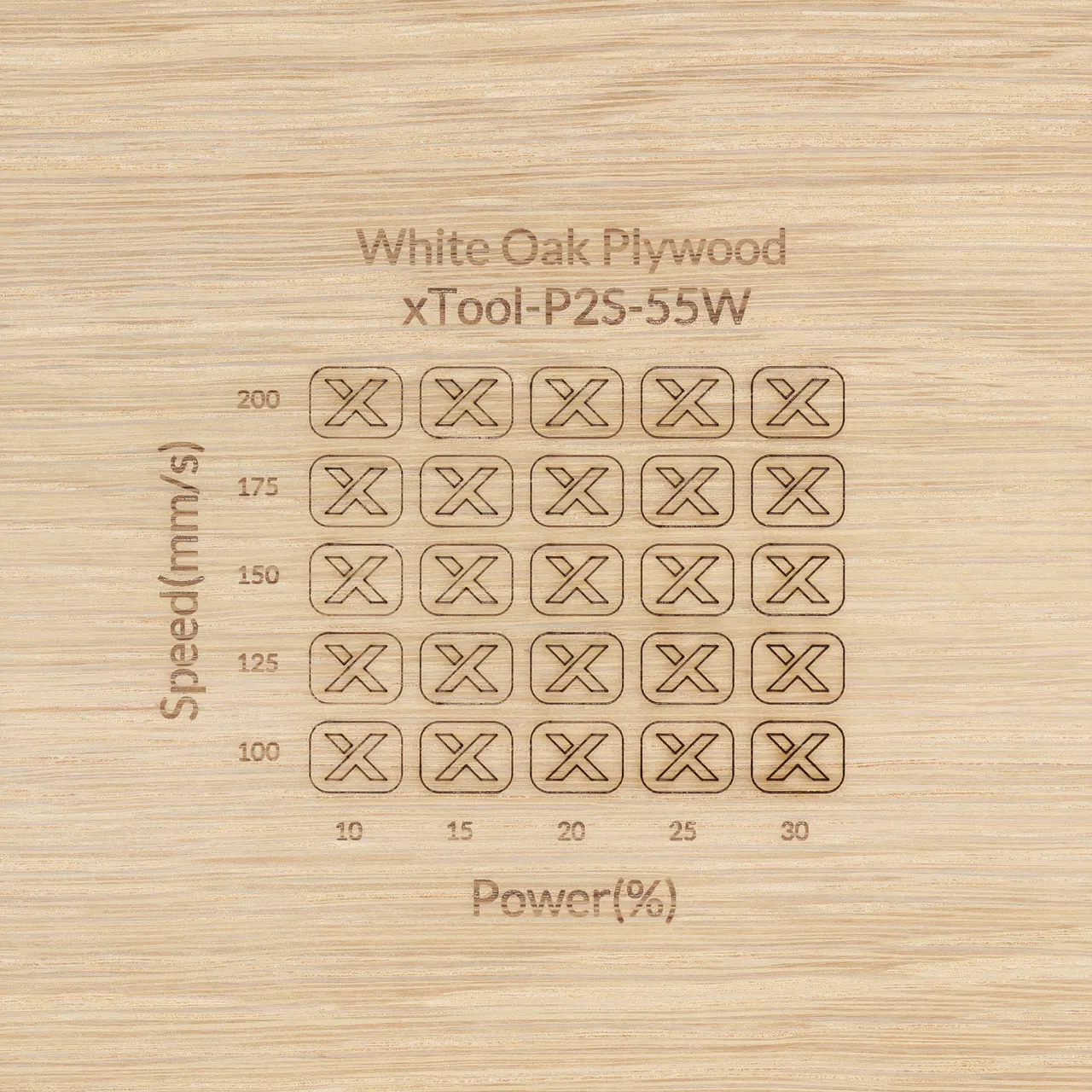 1/8"(3mm) White Oak Plywood test grid