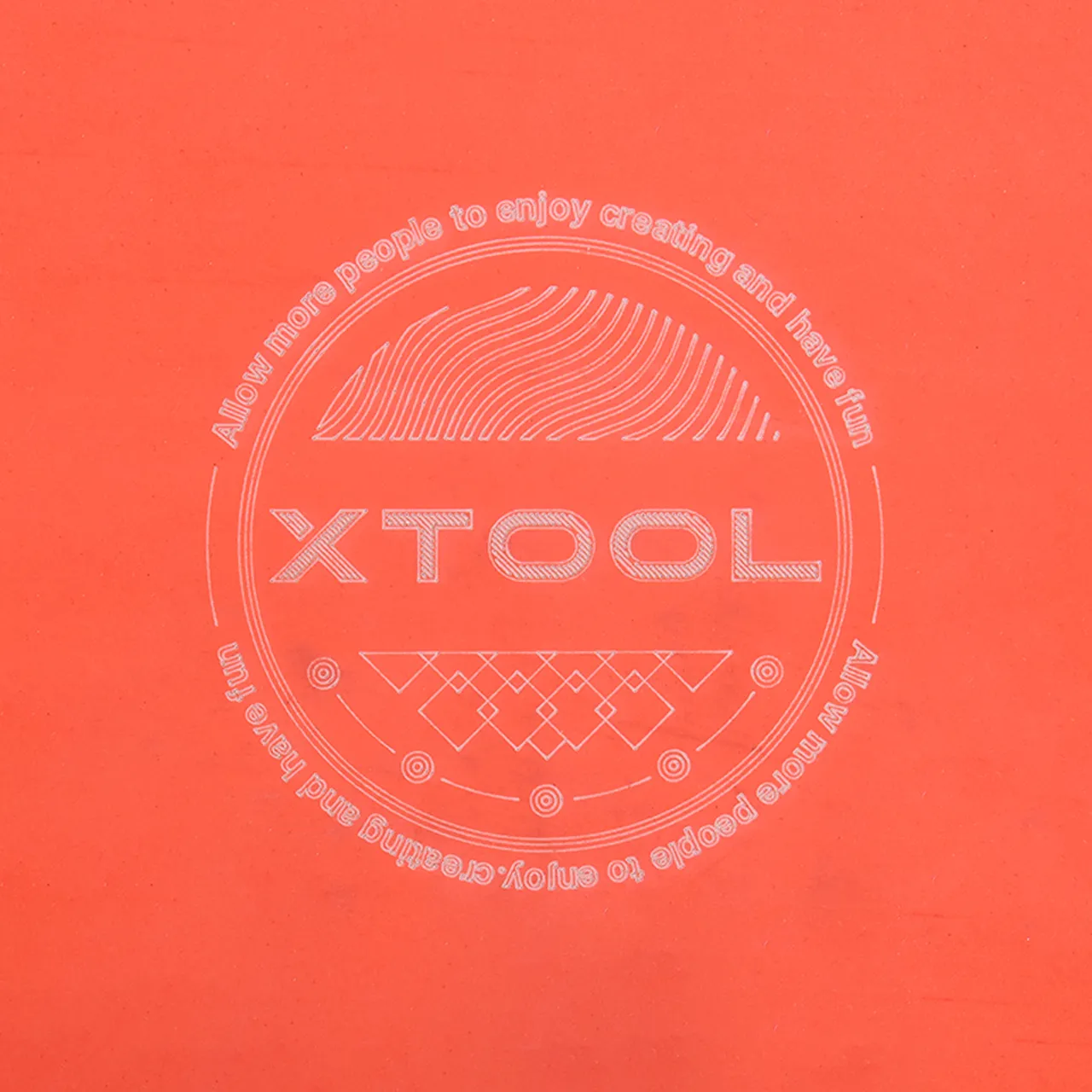 Orange Laser Engraving Rubber Sheet test grid