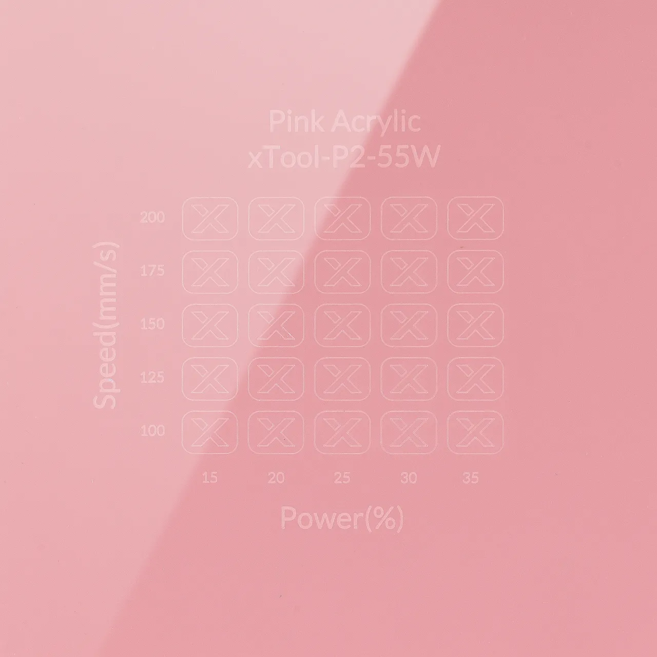 1/8"(3mm) Pink Acrylic test grid