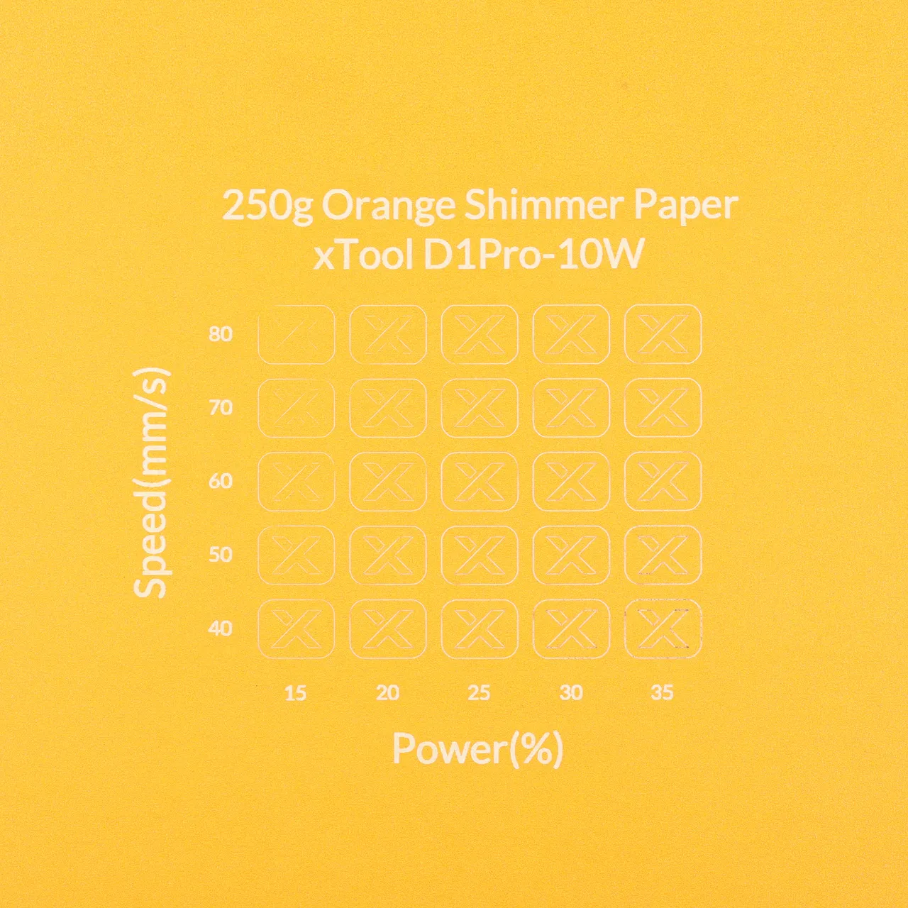 Orange Shimmer Paper-7oz(250g) test grid