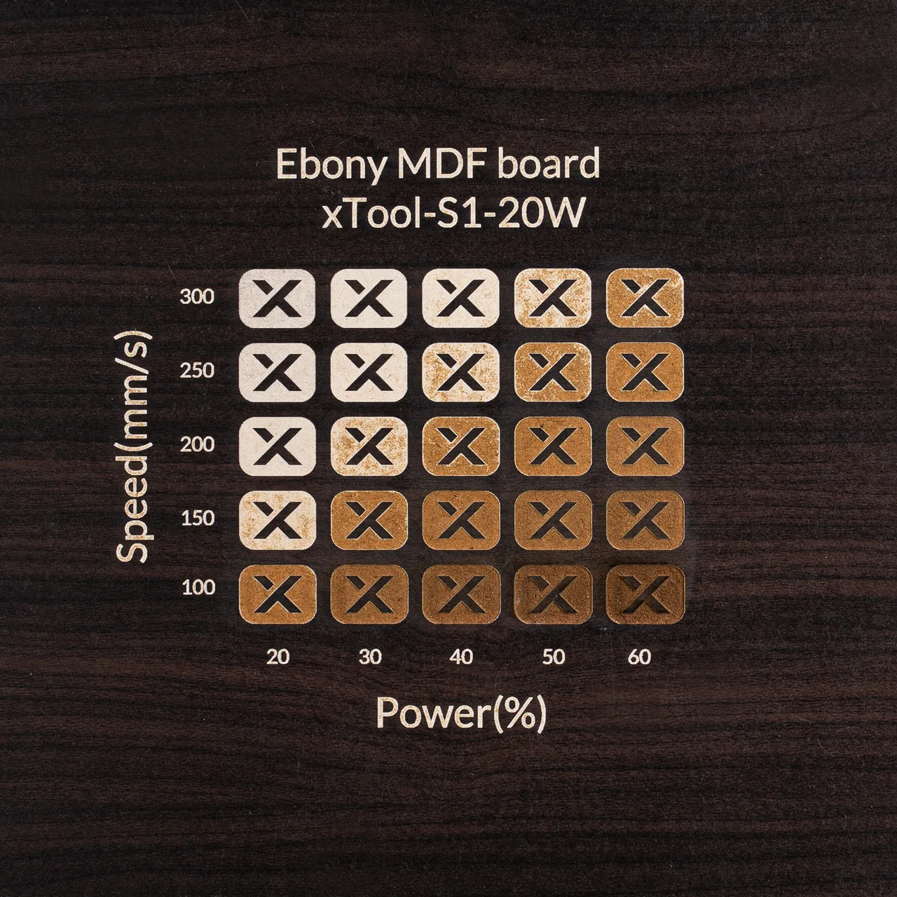 1/8"(3mm) Faux Ebony MDF Board test grid