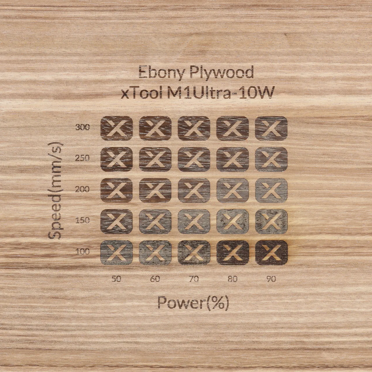 1/8"(3mm) Ebony Plywood test grid