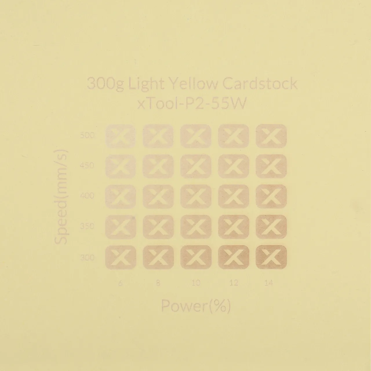 Light Yellow Cardstock-9oz(300g) test grid