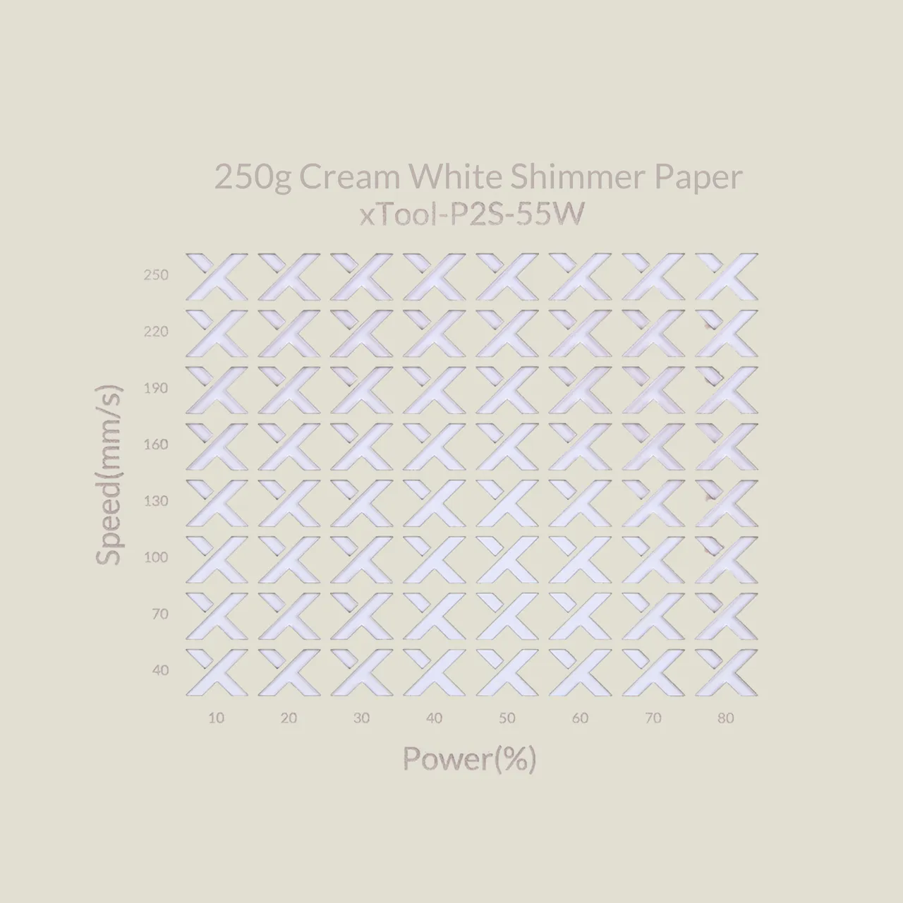 Cream White Shimmer Paper-7oz(250g) test grid