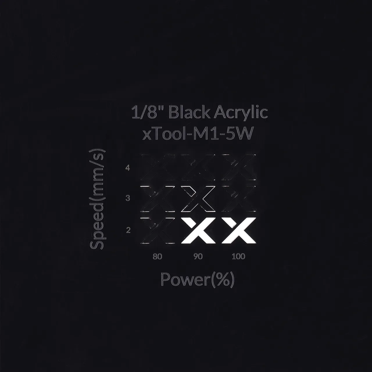 1/8"(3mm) Black Acrylic test grid