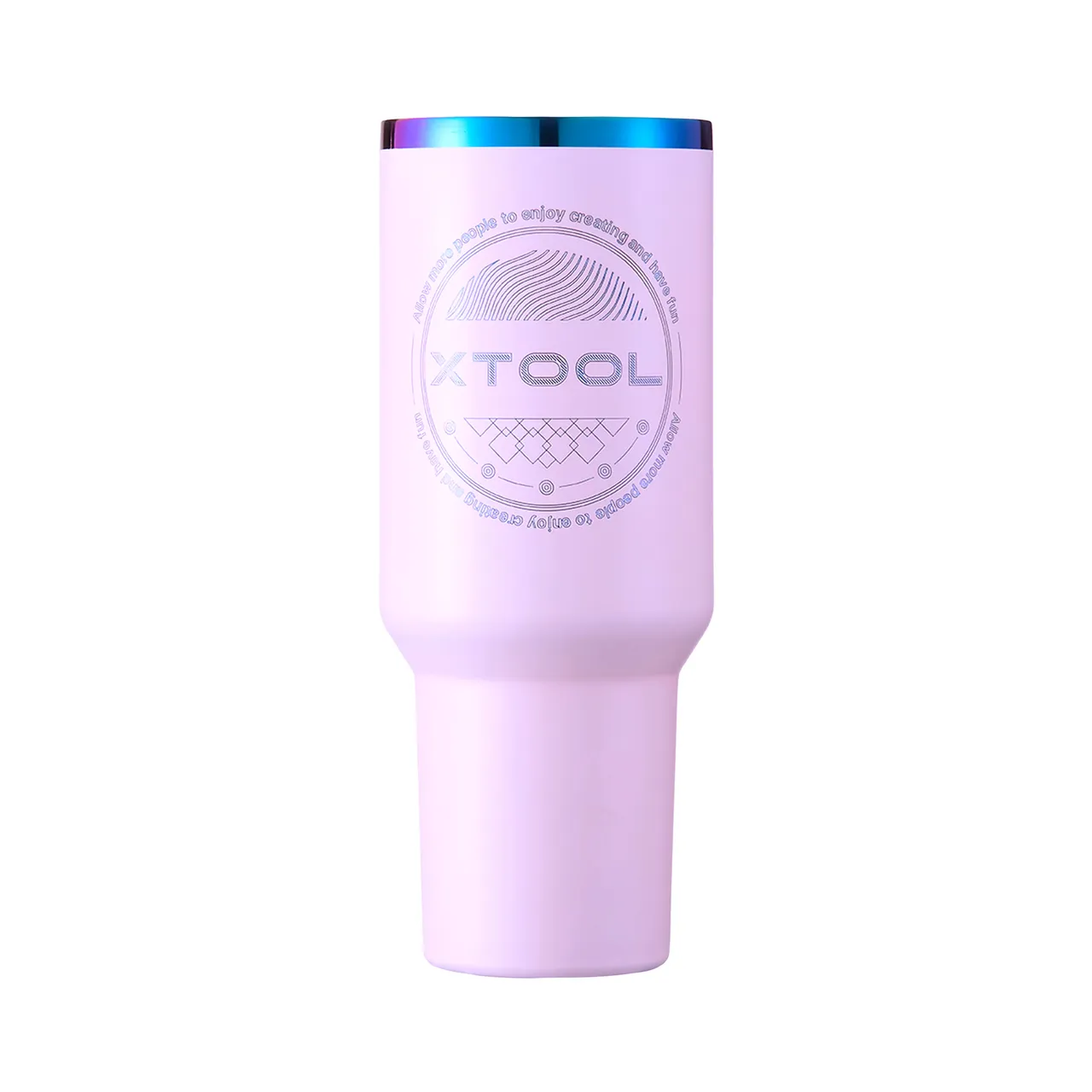 Purple to Iridescent Stainless Steel Tumbler with Handle (40oz)