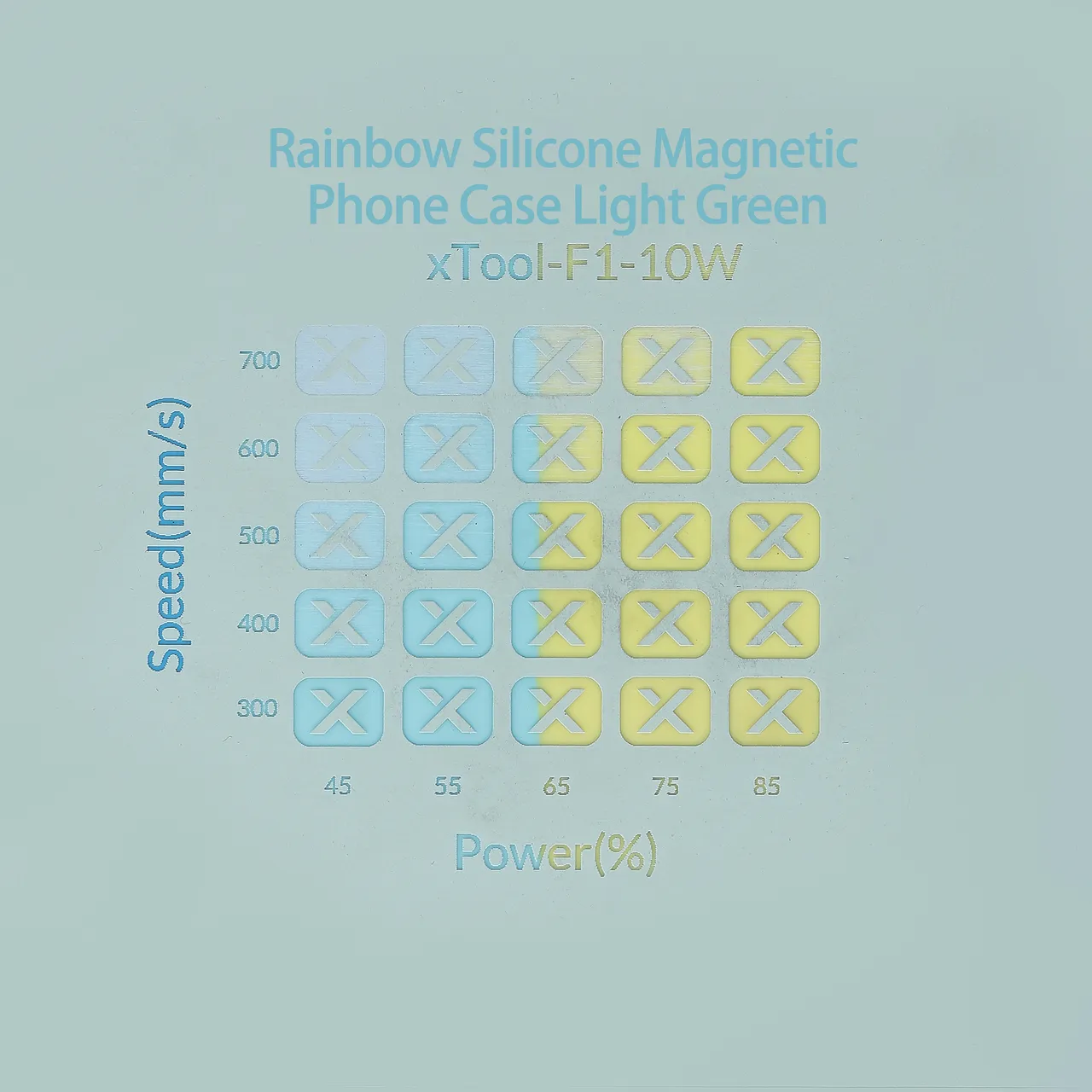 Light Green Rainbow Silicone Magnetic Phone Case test grid