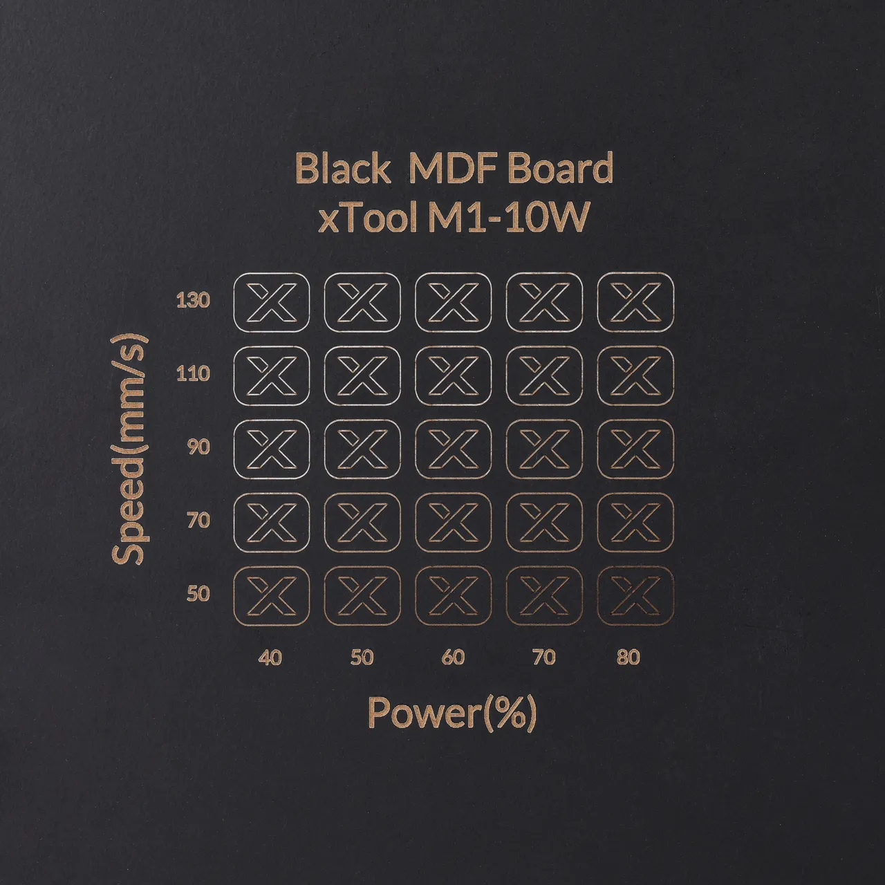 1/8"(3mm) Black MDF Board test grid