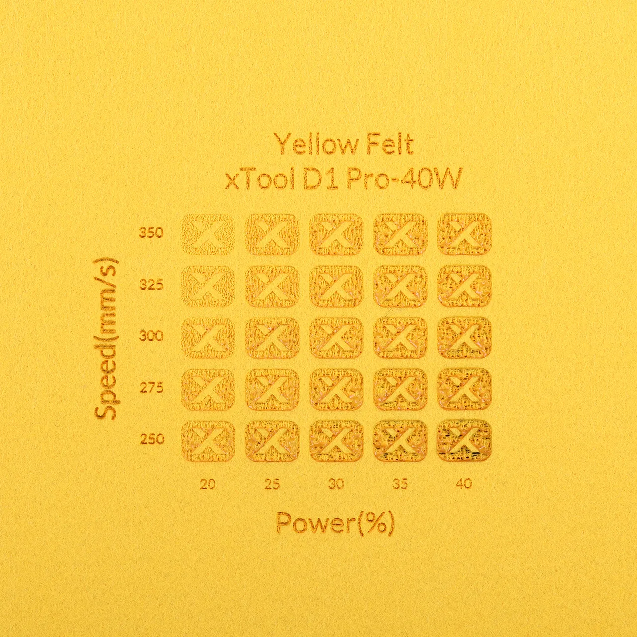 1/8"(3mm) Yellow Felt test grid
